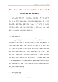 环保局四风问题专项调研报告.docx