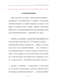 农办领导综治述职报告.docx