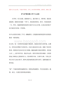 护士护理实践工作个人总结.docx
