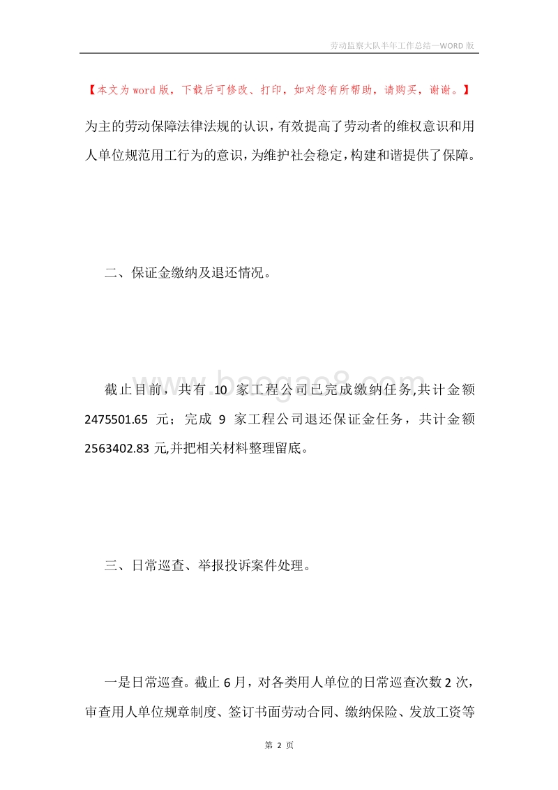 劳动监察大队半年工作总结.docx_第2页