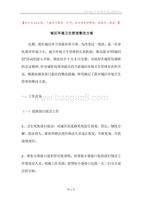 城区环境卫生管理整改方案.docx