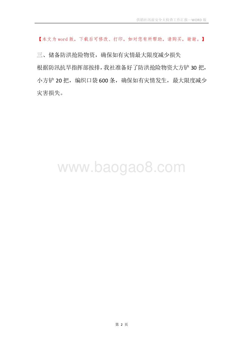 供销社汛前安全大检查工作汇报.docx_第2页