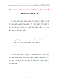 老龄委干部作风大整顿方案.docx