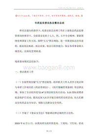 市药监局普法执法整治总结.docx