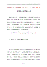 统计数据质量巩固提升总结.docx