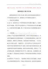 商务局民生工程工作汇报.docx
