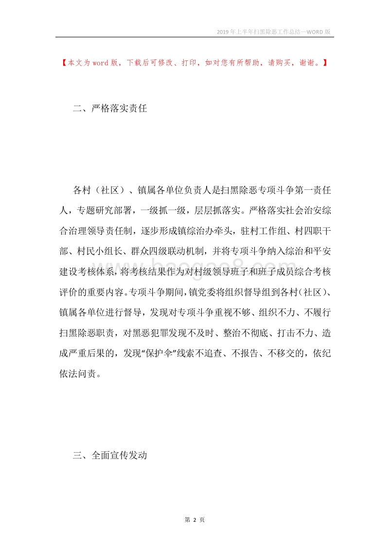 2019年上半年扫黑除恶工作总结.docx_第2页