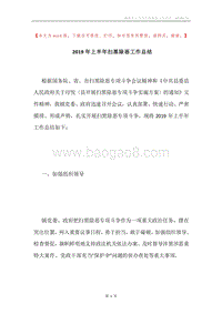 2019年上半年扫黑除恶工作总结.docx