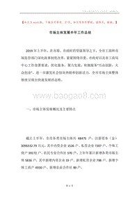 市场主体发展半年工作总结.docx