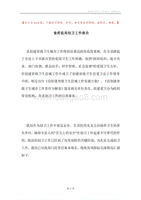 食药监局创卫工作报告.docx