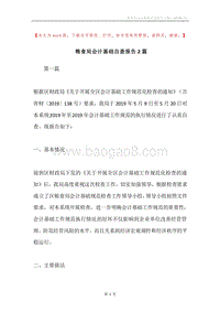 粮食局会计基础自查报告2篇.docx