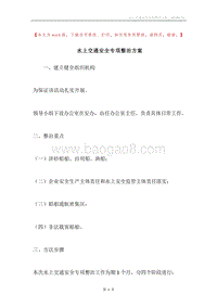 水上交通安全专项整治方案.docx