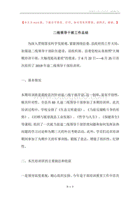 二线领导干部工作总结.docx