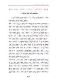 十六届五中全会学习心得感想.docx