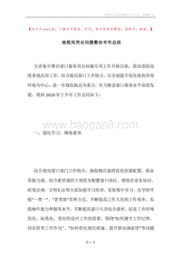 地税局突出问题整治半年总结.docx