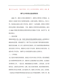 燃气公司财务总监述职报告.docx