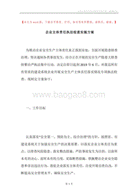 企业主体责任执法检查实施方案.docx