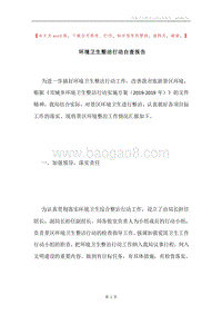 环境卫生整洁行动自查报告.docx