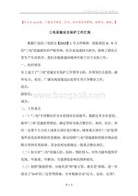 三电设施安全保护工作汇报.docx