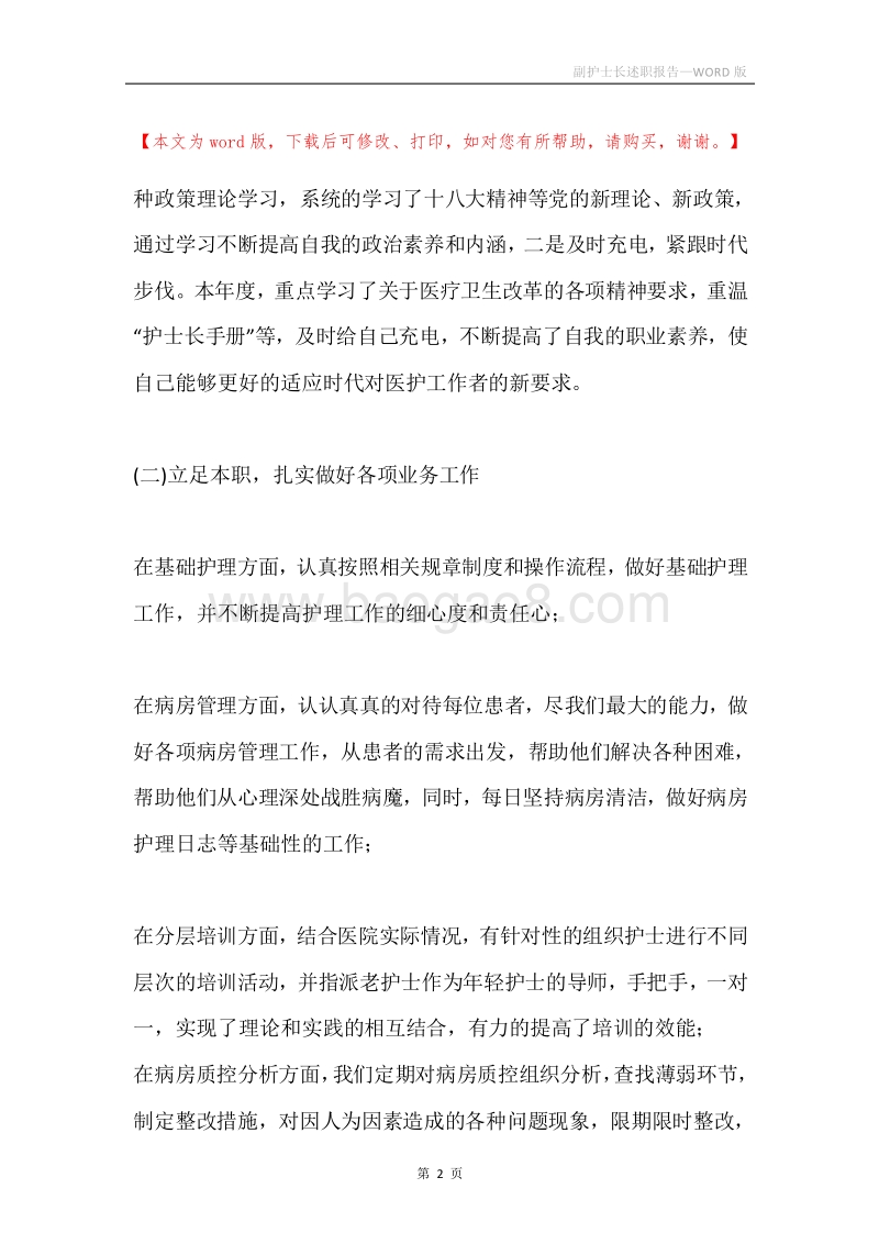 副护士长述职报告.docx_第2页