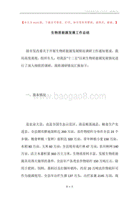 生物质能源发展工作总结.docx
