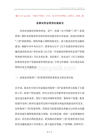 监察局资金管理实施意见.docx
