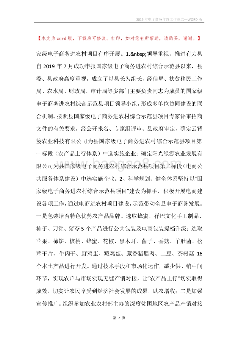 2019年电子商务年终工作总结.docx_第2页