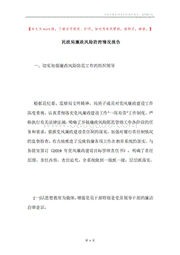 民政局廉政风险防控情况报告.docx
