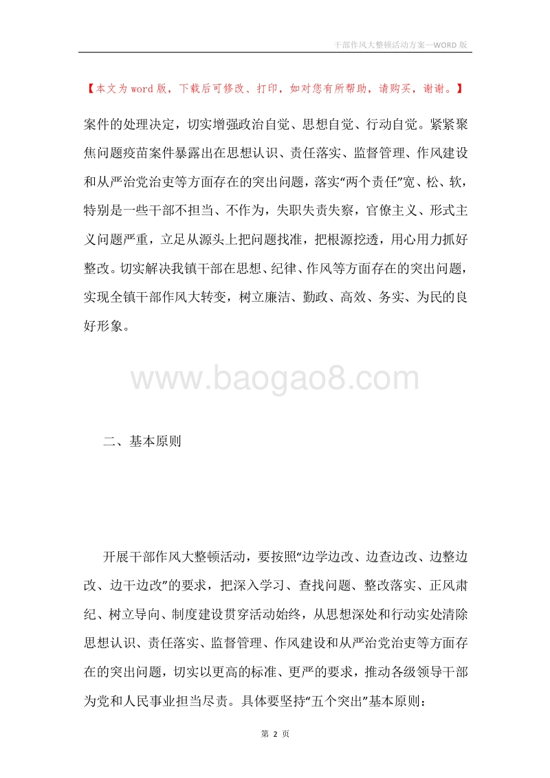 干部作风大整顿活动方案.docx_第2页