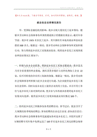 就业创业安排情况报告.docx