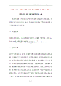 领导班子查摆问题专题会活动方案.docx
