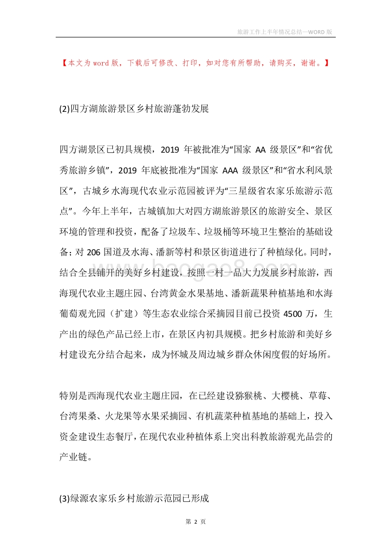 旅游工作上半年情况总结.docx_第2页