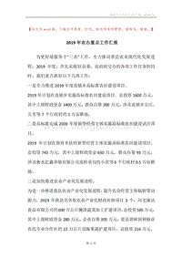 2019年农办重点工作汇报.docx