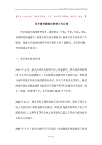 关于城市精细化管理工作汇报.docx