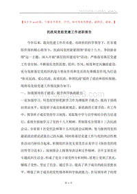 民政局党组党建工作述职报告.docx