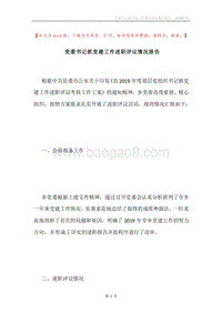 党委书记抓党建工作述职评议情况报告.docx