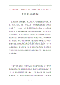 青年干部十九大心得体会.docx