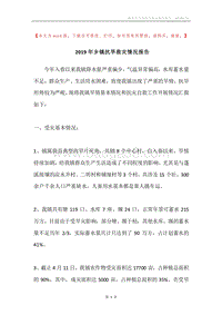 2019年乡镇抗旱救灾情况报告.docx