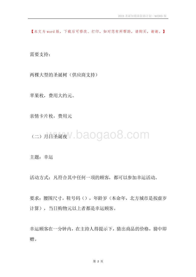 2019圣诞加盟商促销计划.docx_第2页