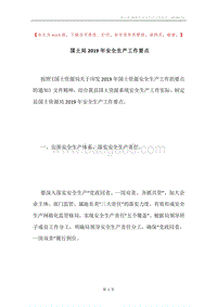 国土局2019年安全生产工作要点.docx