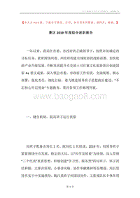 景区2019年度综合述职报告.docx