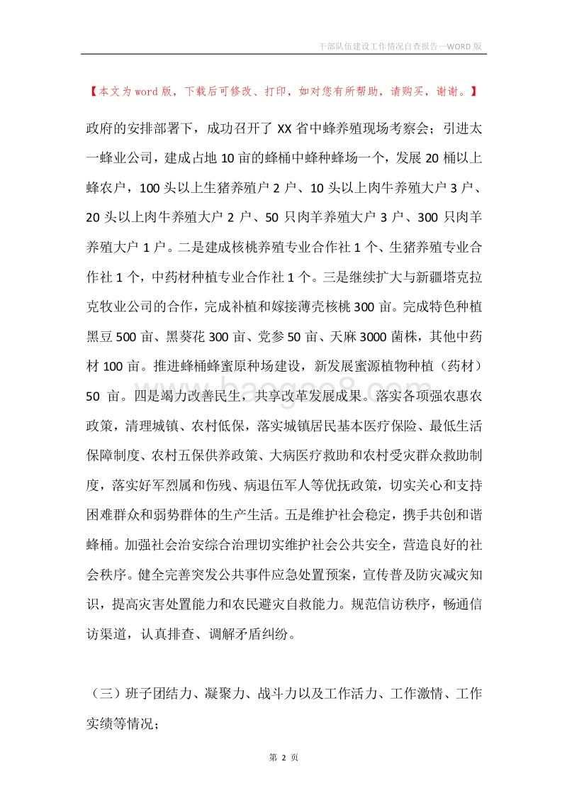 干部队伍建设工作情况自查报告.docx_第2页