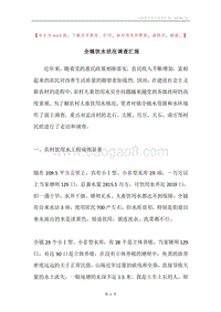 全镇饮水状况调查汇报.docx