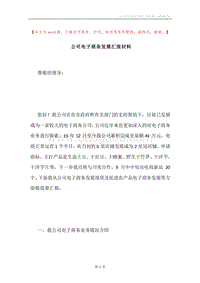 公司电子商务发展汇报材料.docx