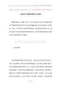 2019年干部驻村帮扶工作意见.docx