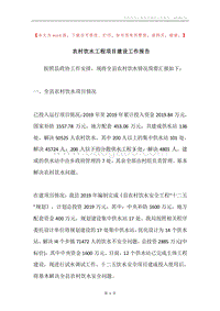 农村饮水工程项目建设工作报告.docx