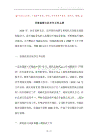 环境监察大队半年工作总结.docx