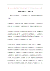 风险管理部门个人年终总结.docx