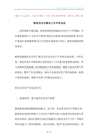 粮食局安全整治工作年终总结.docx