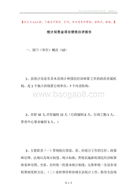 统计局资金项目绩效自评报告.docx